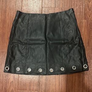 Forever 21 Black Mini Skirt with Metallic Accents